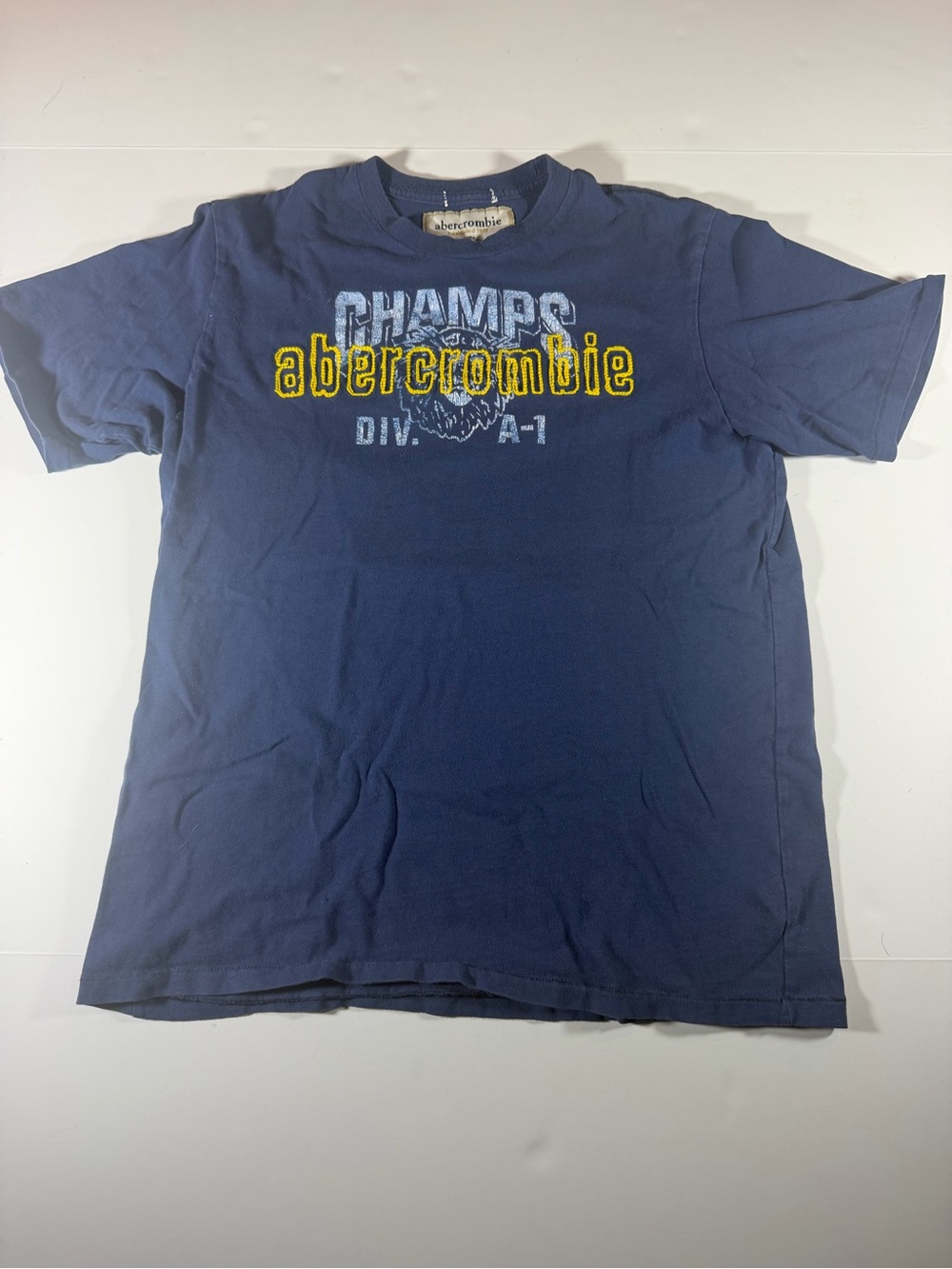 Abercrombie & Fitch Navy Graphic 'Champs' Short Sleeve Tee